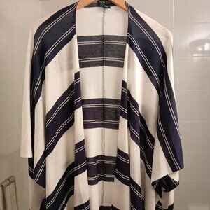 Lauren Ralph Lauren Striped Wrap Scarf Poncho